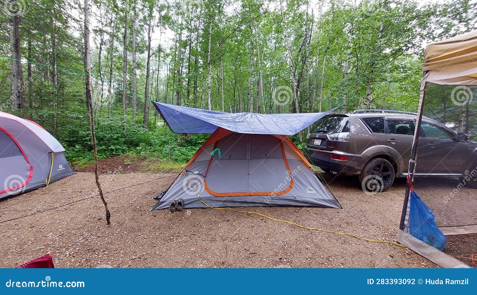 Camping at Campground Canada Editorial Photography Image of lake