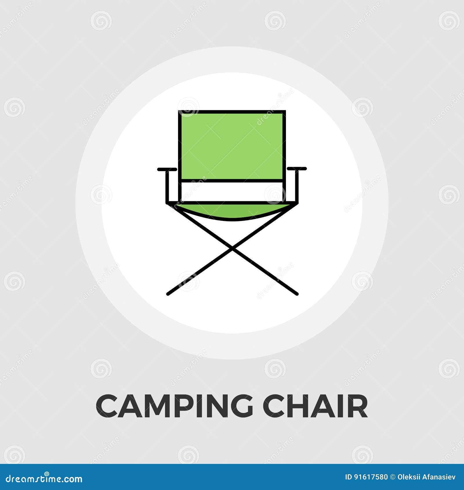 Camping Chair Silhouette, Camping Chair Vector.