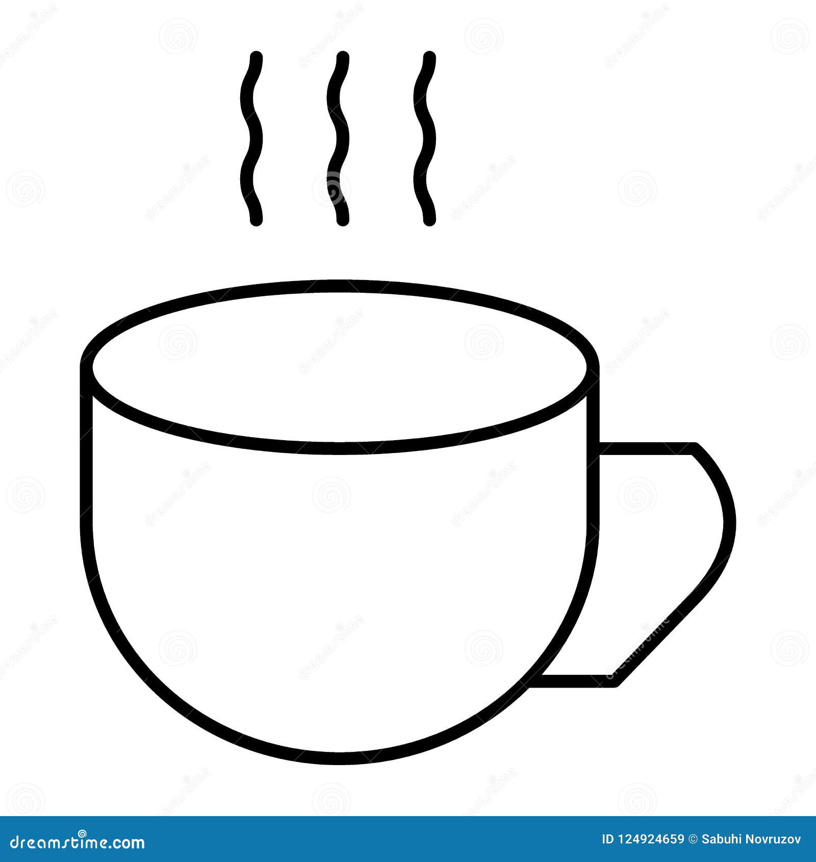 Camping Cup Thin Line Icon. Camp Mug Vector Illustration ...