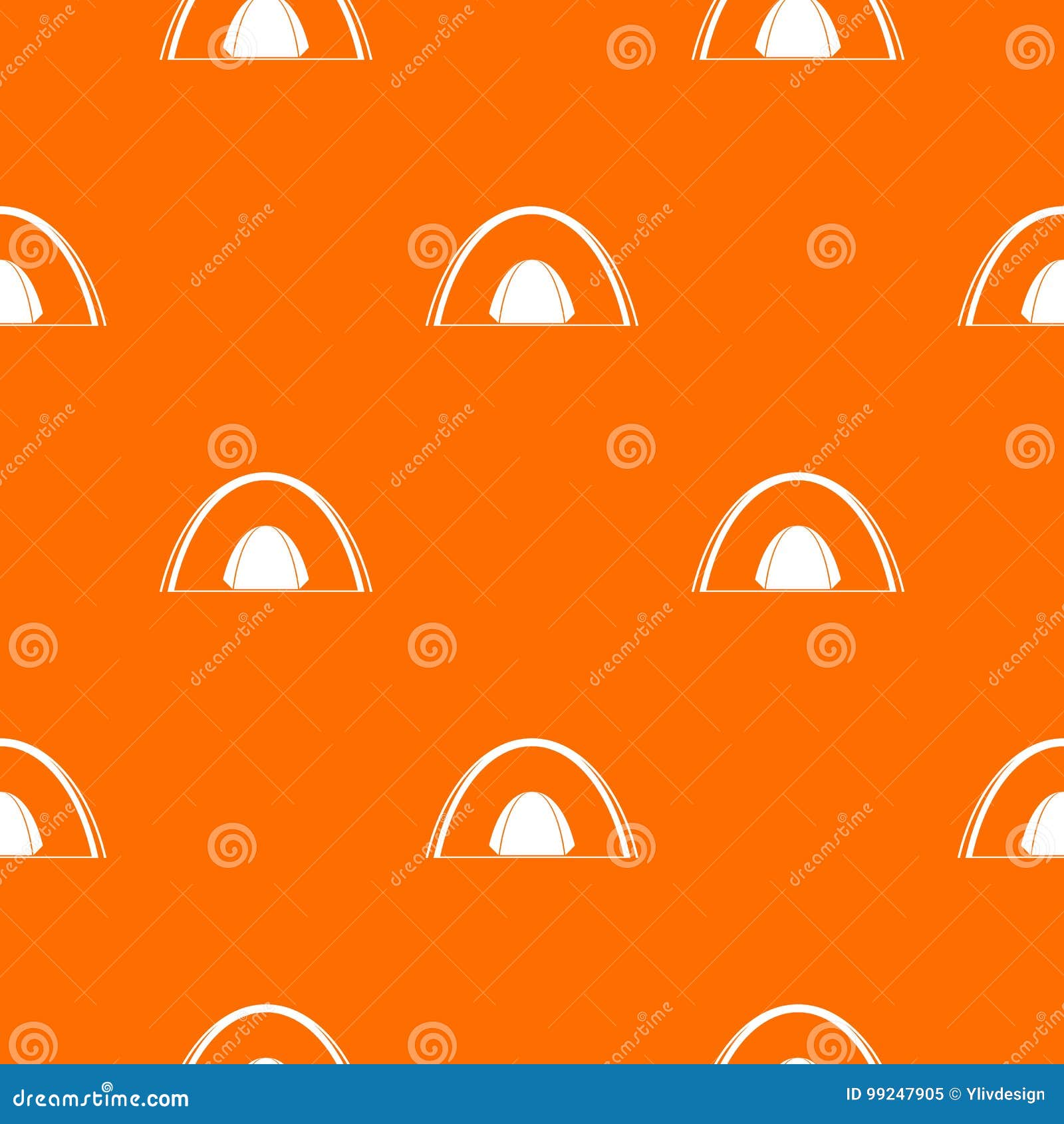 Camping Dome Tent Pattern Seamless Stock Vector Illustration of