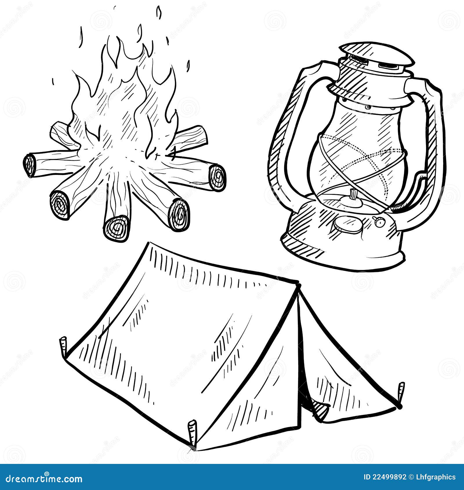 camping equipment coloring pages - photo #24