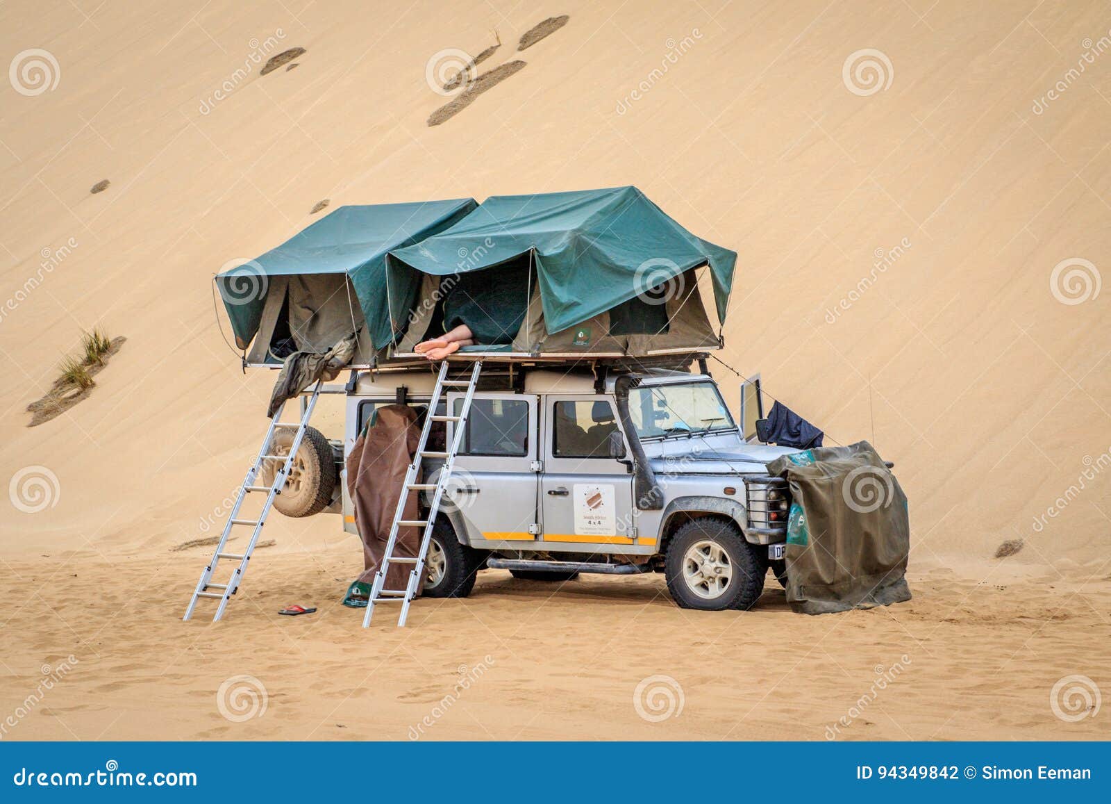Camping in the Namibian Desert. Editorial Photography Image of