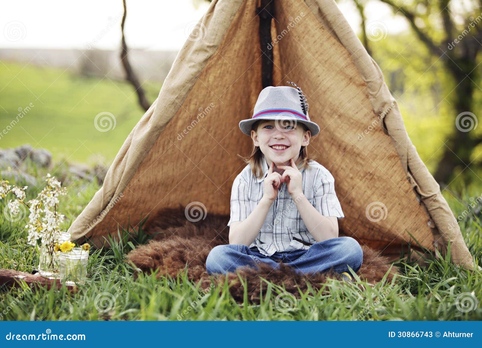 Camping with a smile stock image. Image of dream, outdoor 30866743