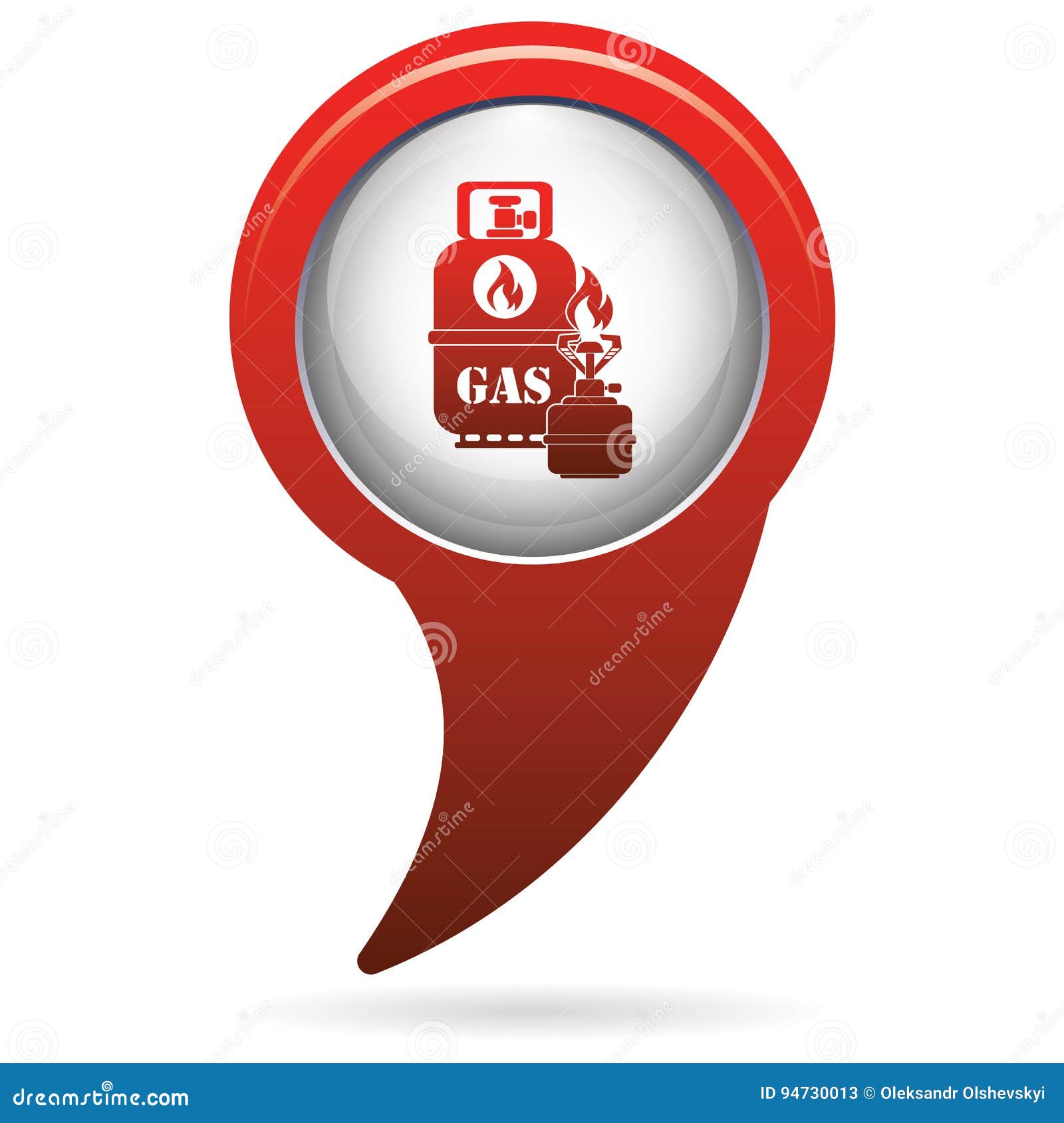 Camping stove with gas bottle icon. Vector illustration.