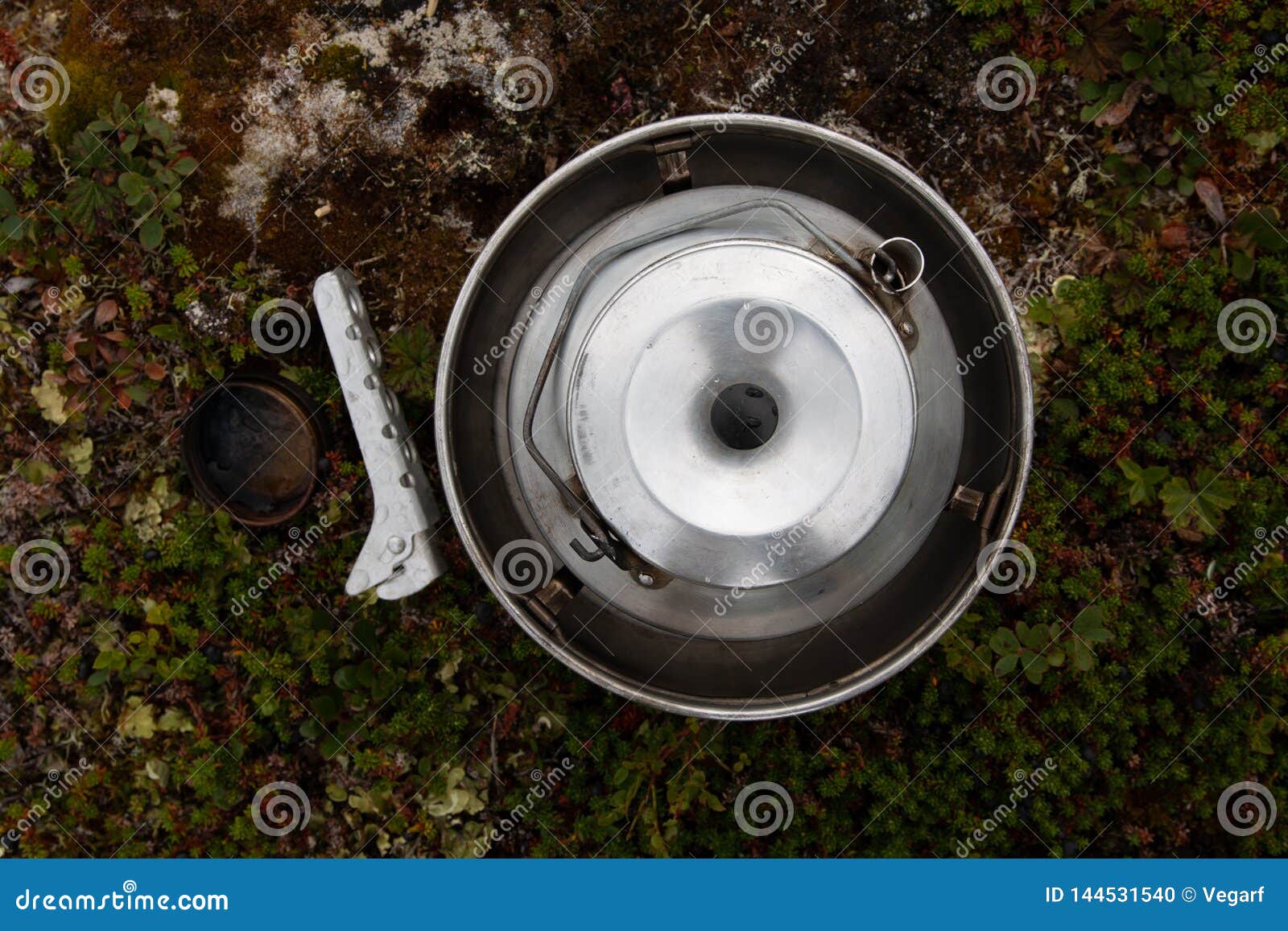 Camping Stove Kettle Top View Stock Photo Image of heather, stove