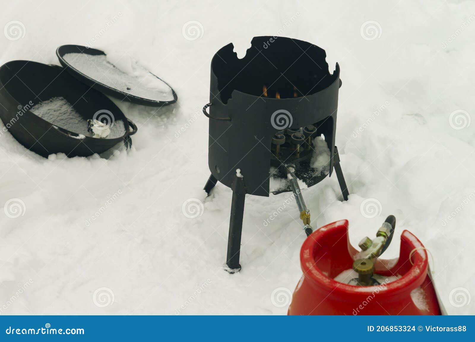 winter camping stove