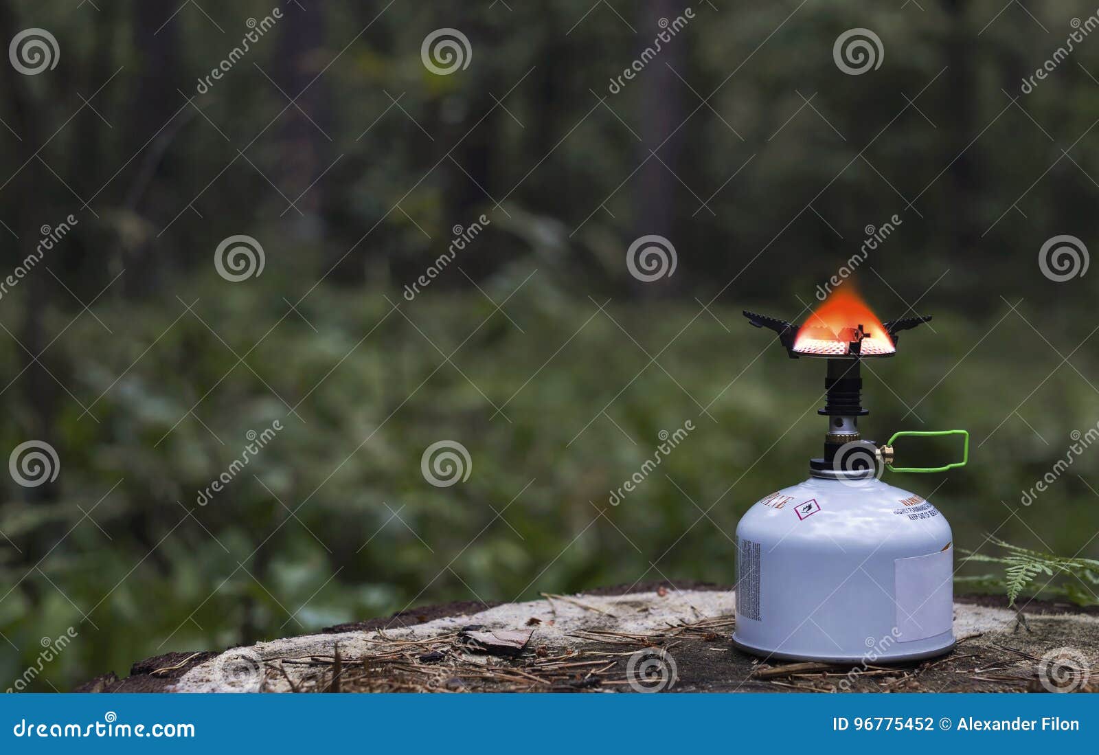 Camping stove set in work stock photo. Image of energy 96775452