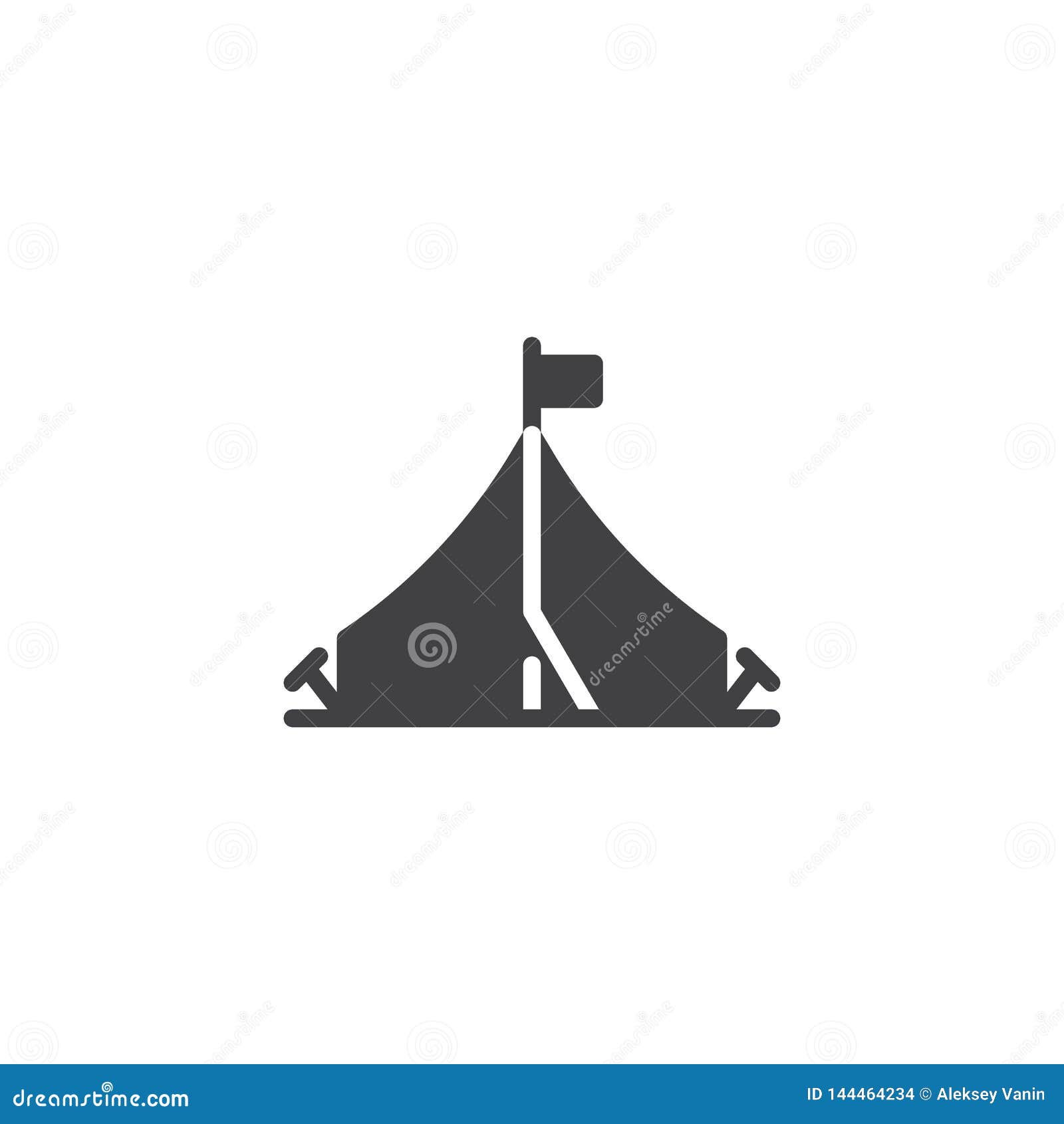 Download Camping Tent With A Flag Vector Icon Stock Vector ...