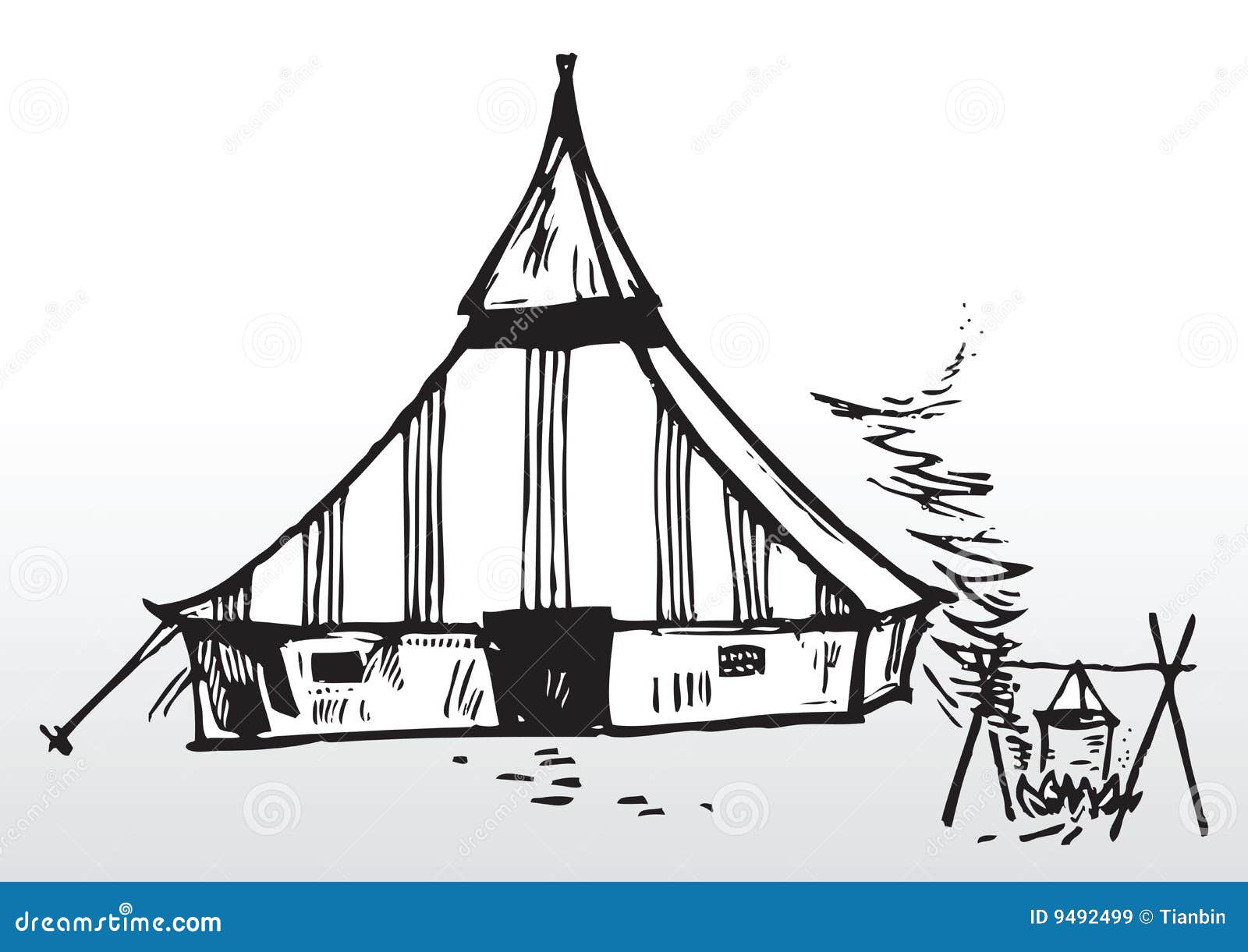 Tent Drawing Vector Art, Icons, and Graphics for Free Download