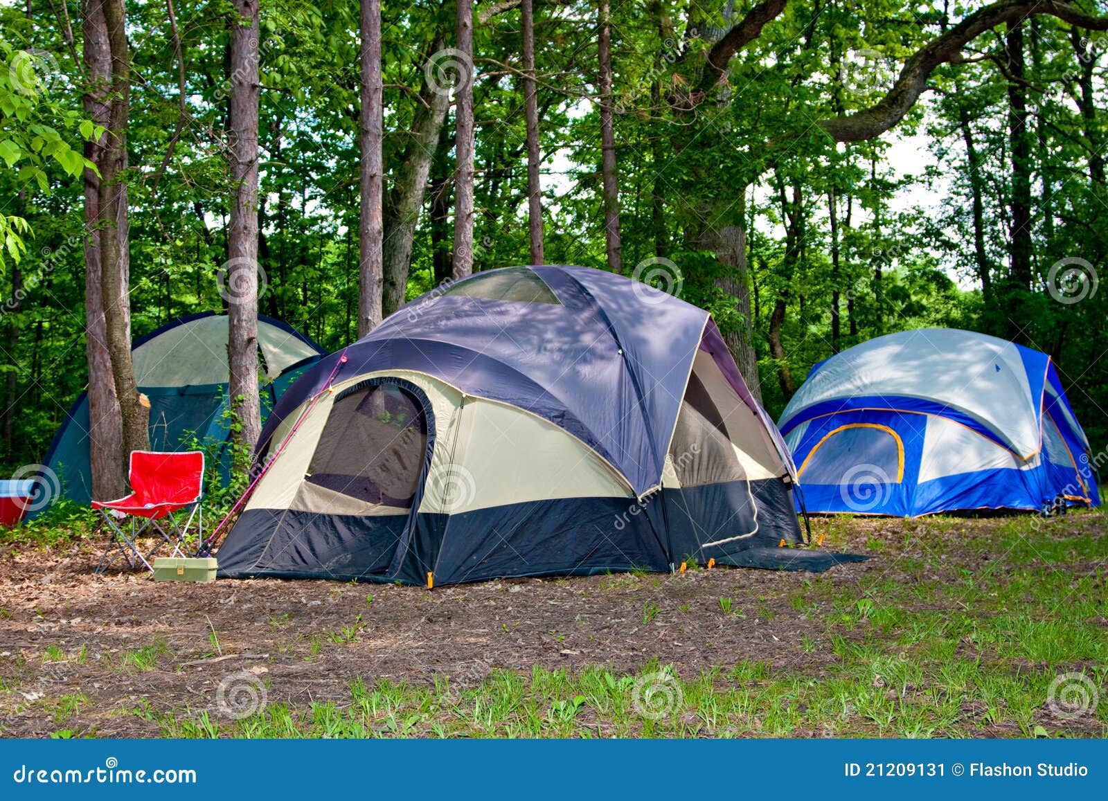 Camping Tents at Campground Stock Image Image of daylight, country