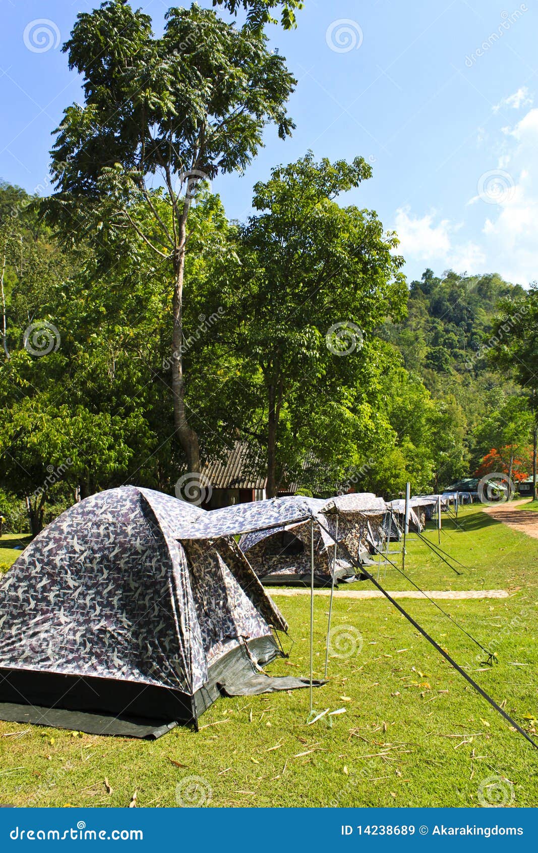 Camping in Thailand stock image. Image of grass, campfire 14238689