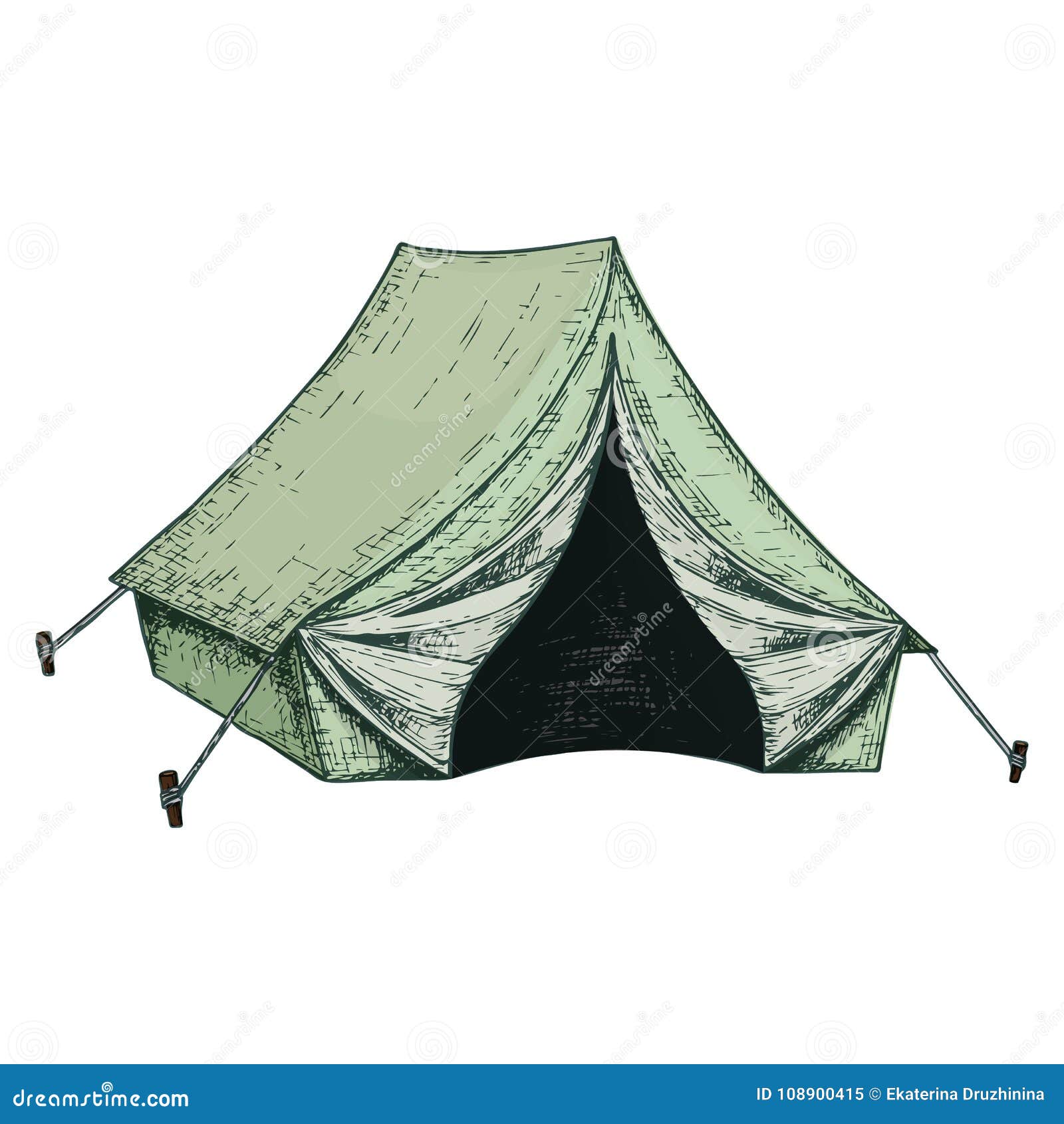How to draw Camping Tent step by step - YouTube