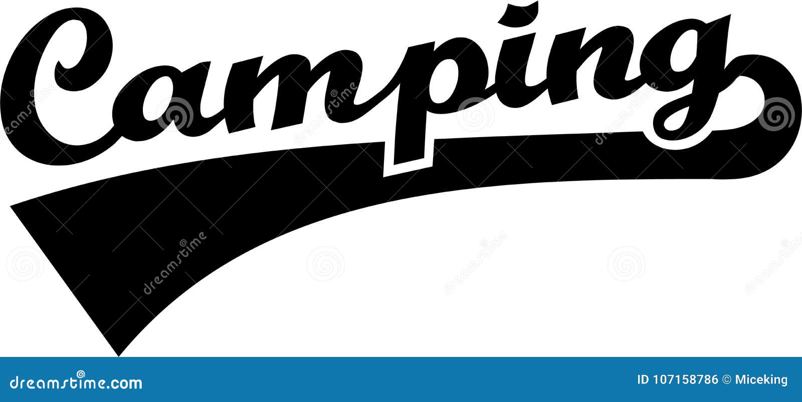 Camping Word Retro stock vector. Illustration of icon 107158786