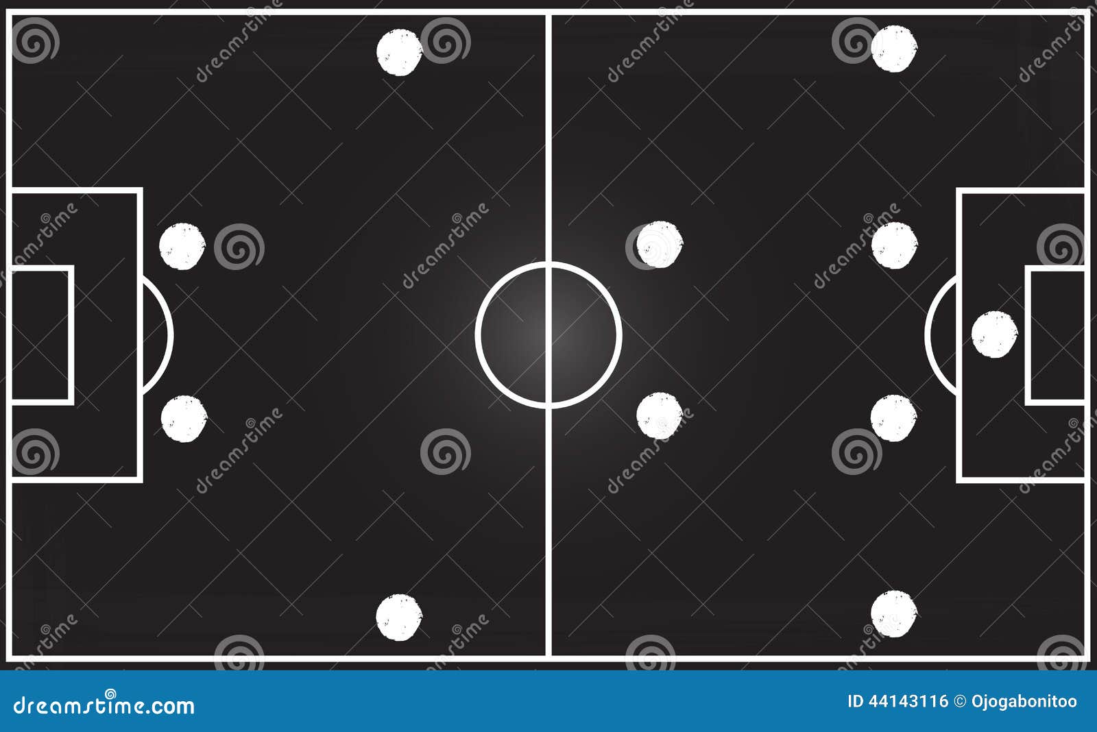 formações de futebol, esquema de formação de jogadores de futebol 4-4-2 em  uma ilustração de campo de futebol. 8415268 Vetor no Vecteezy