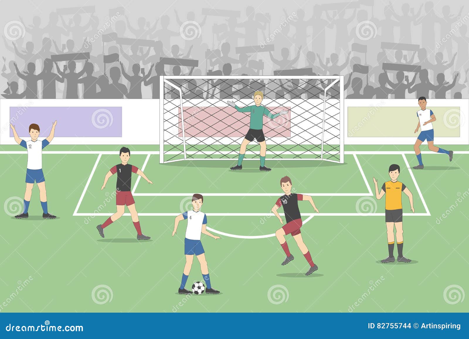 Formação De Jogos De Futebol Ou Futebol. Jogo De Jogadores De Futebol No  Campo De Futebol. Ilustração do Vetor - Ilustração de posicione,  estratégia: 198978592