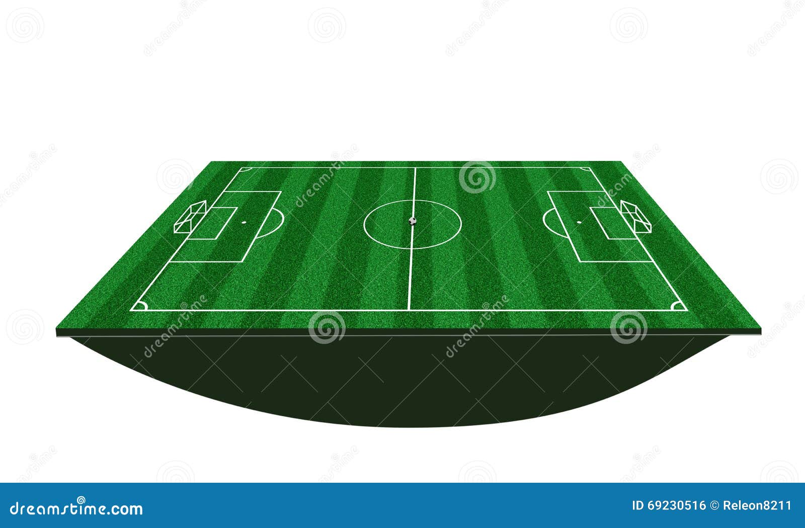 campo de futebol 3D fundo - ilustração vetorial - Stockphoto #11650724