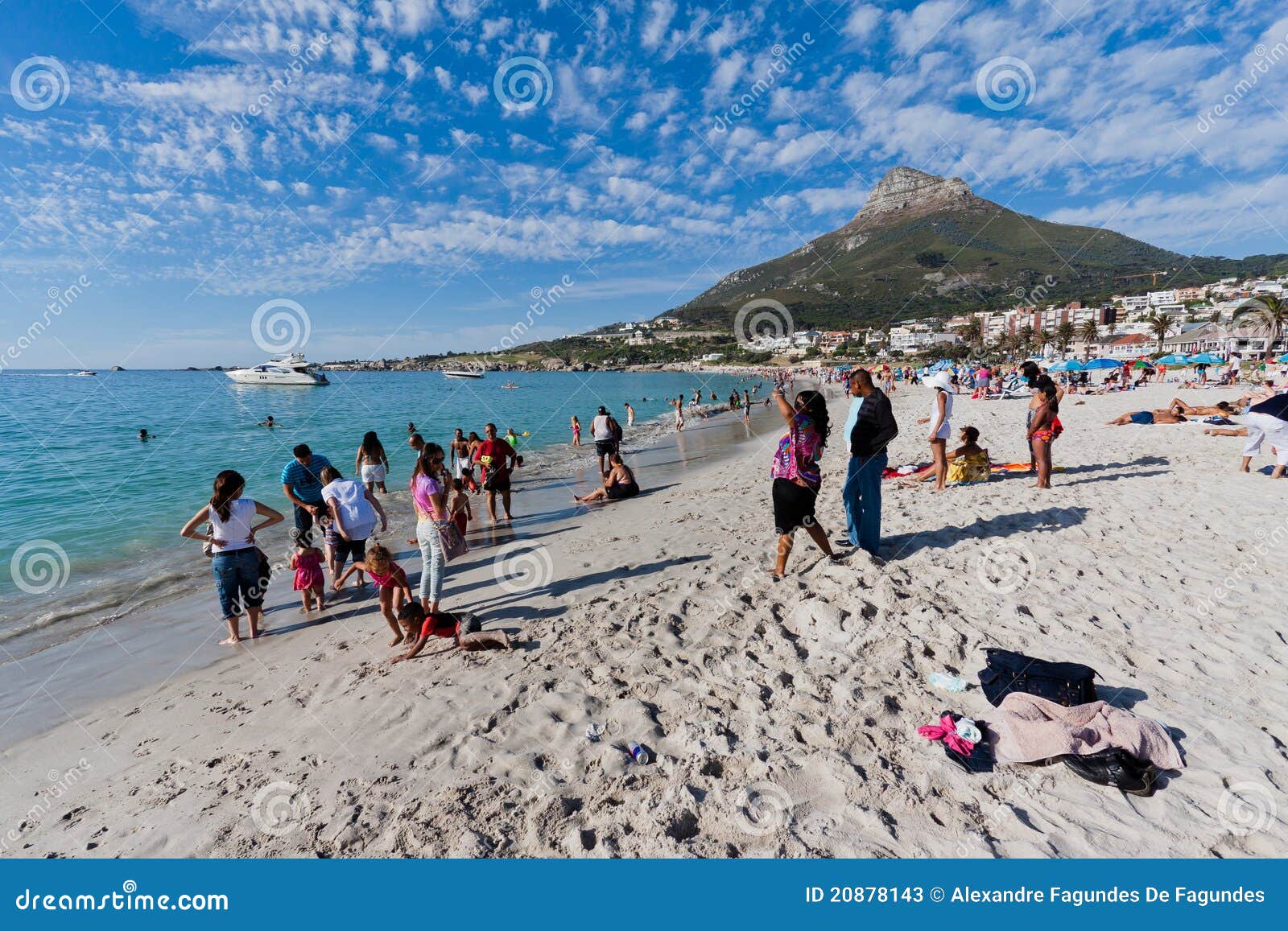 Camps Bay Beach and Lions Head Mountain Editorial Stock Photo Image