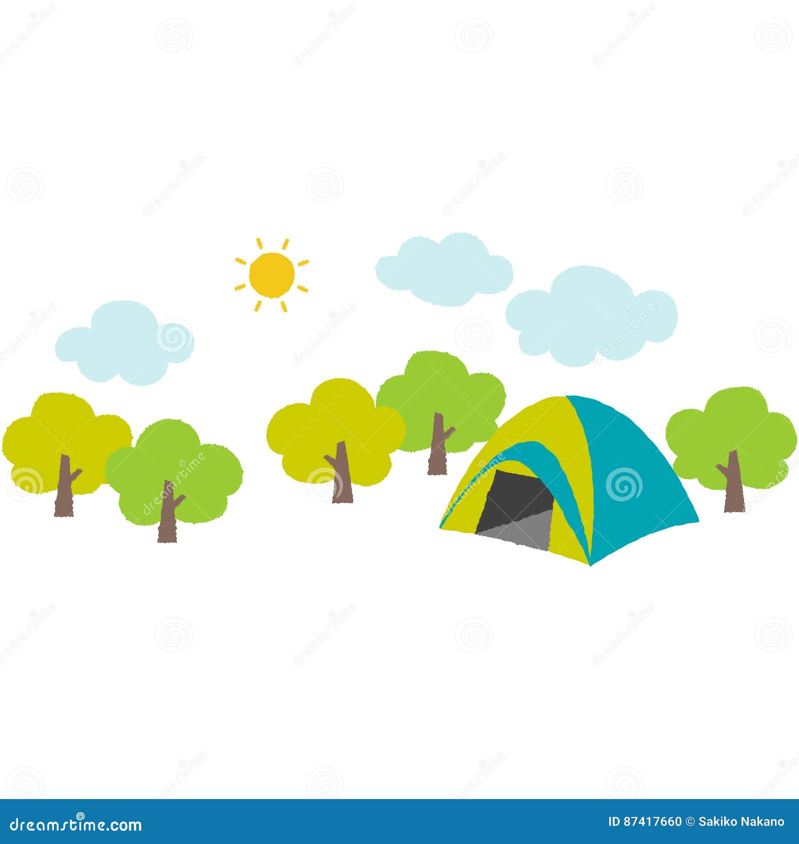 Campsite illustration de vecteur. Illustration du blanc 87417660