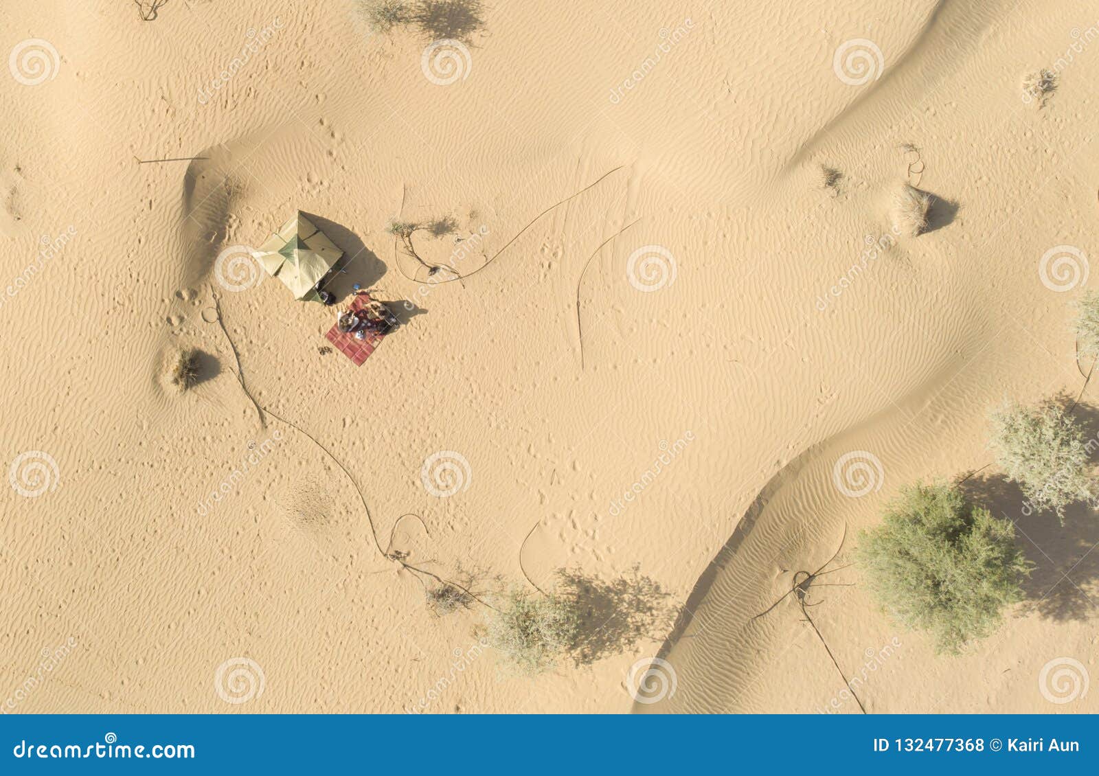 campsite in a desert near al qudra lakes