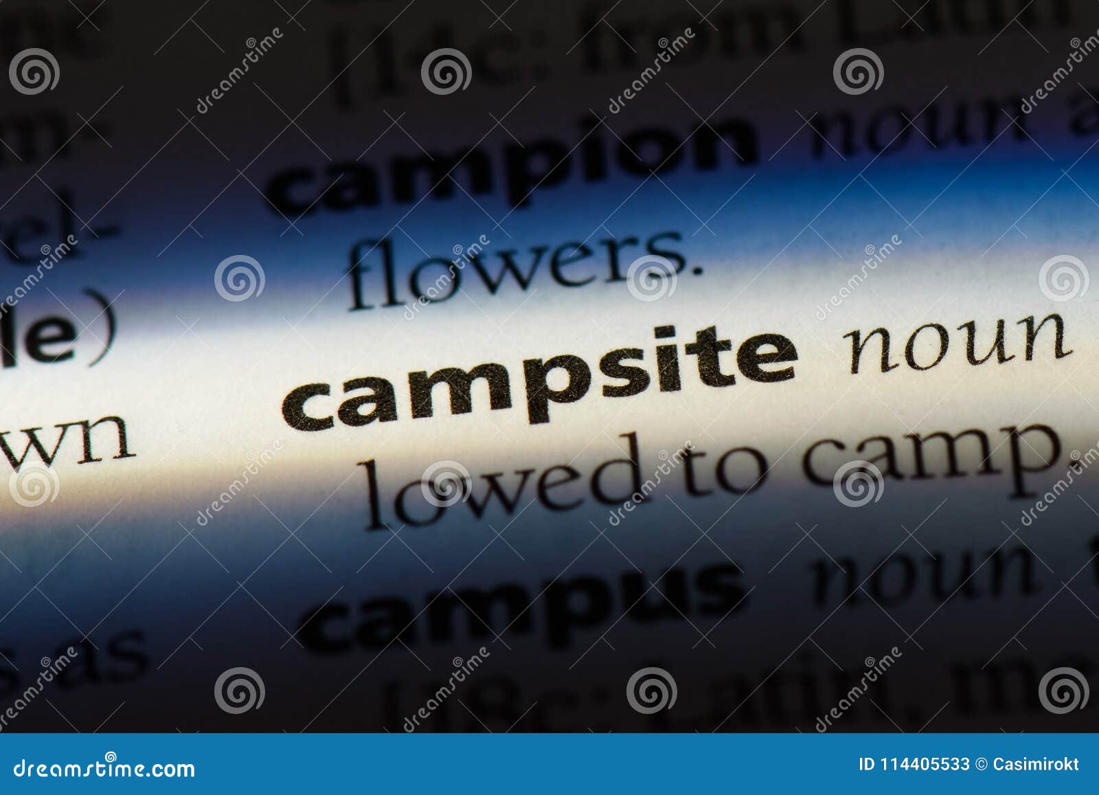 Campsite stock image. Image of page, macro, idea, text 114405533