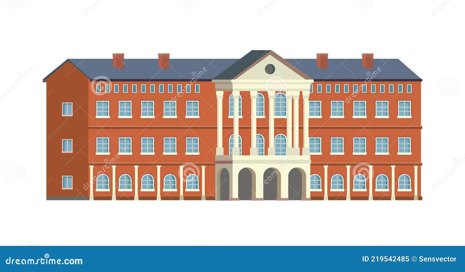 Campus of University Building, College Institution Stock Vector - Illustration of museum, icon: 219542485 Campus of University Building, College Institution Stock Vector - Illustration of museum, icon: 219542485