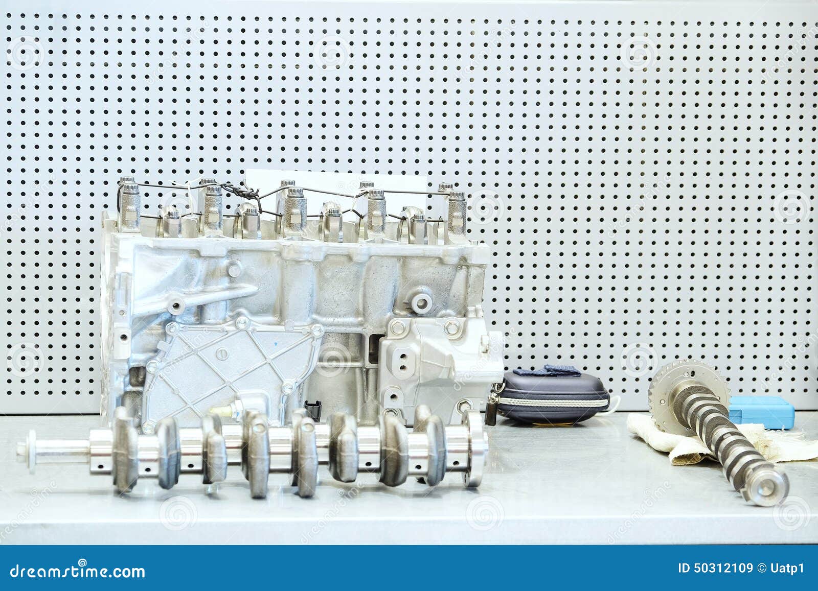 Camshaft of car engine stock image. Image of assistance 50312109