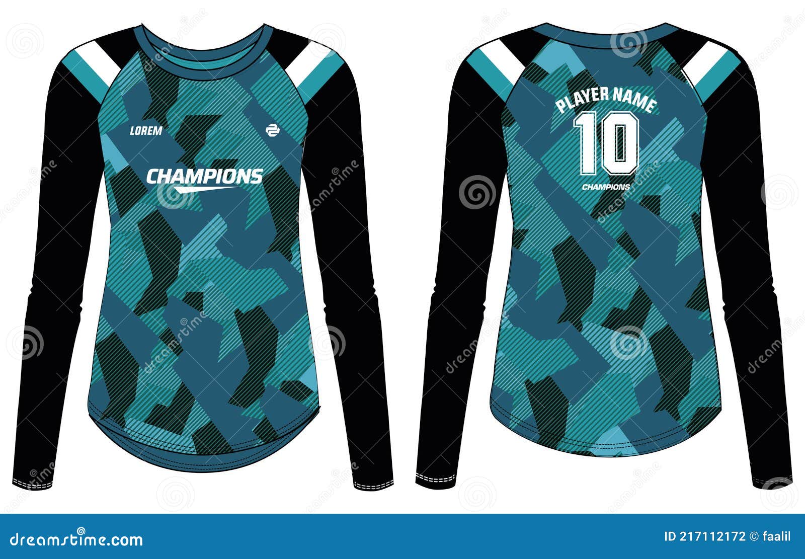 Clínica Faial es inutil Camuflaje Mujer Manga Larga Camiseta Deportiva Camiseta Concepto  Ilustración Adecuado Para Niñas Y Damas Para Voleibol Jersey Ilustración  del Vector - Ilustración de modelo, sportswear: 217112172