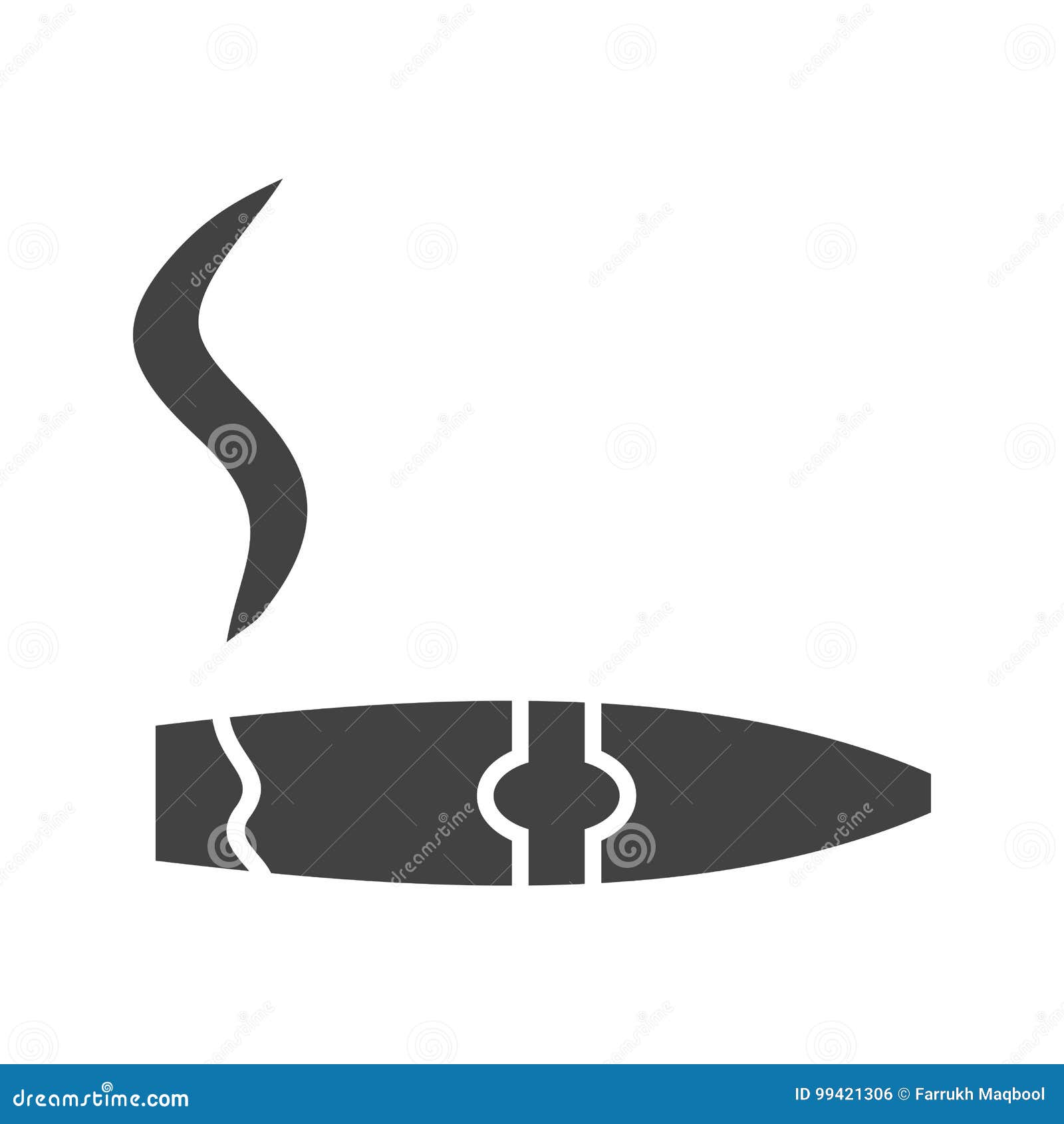 Lit Cigar stock vector. Illustration of hand, style, concept - 99421306
