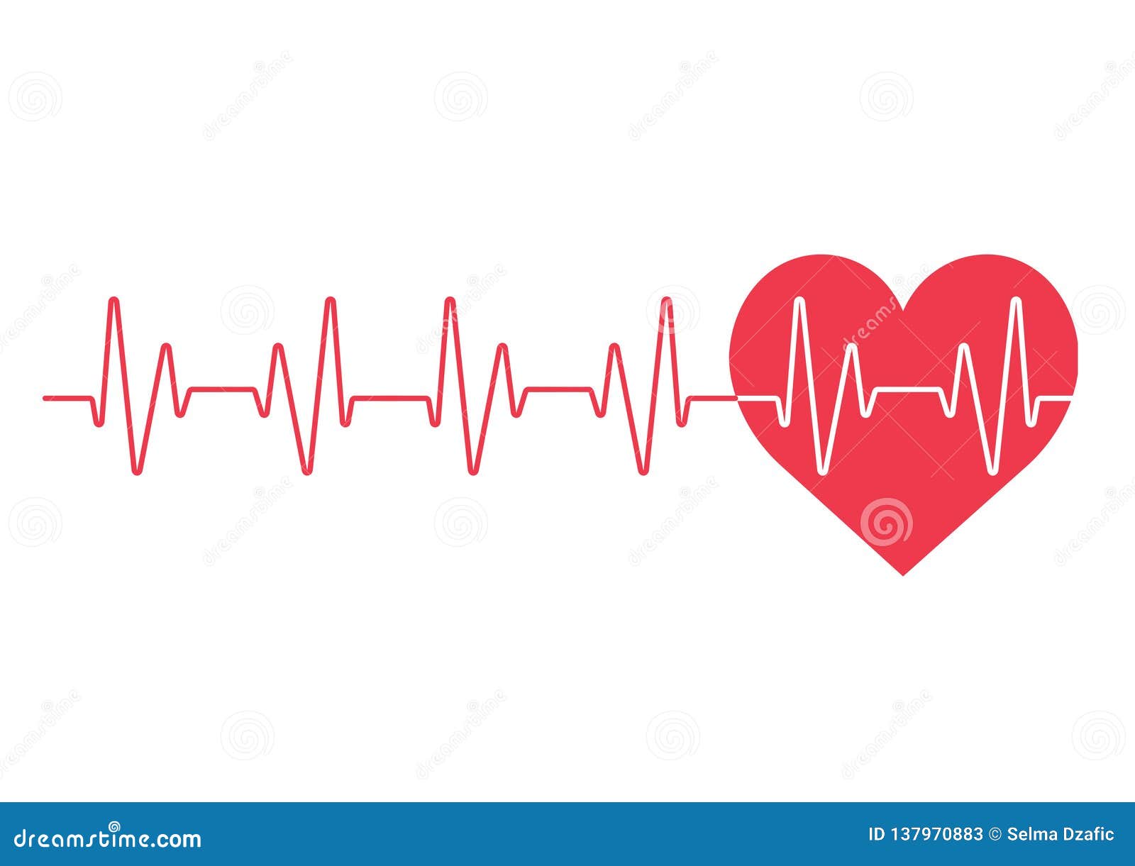 Heartbeat Line Vector. Vector Illustration Stock Vector - Illustration ...