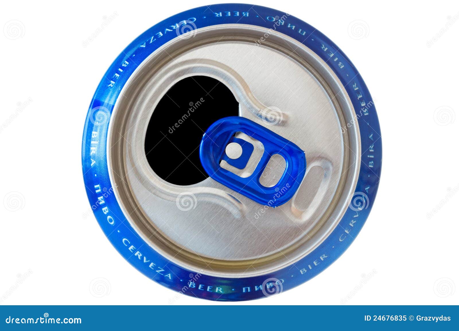 Can with Beer Names in Different Languages Stock Image Image of metal