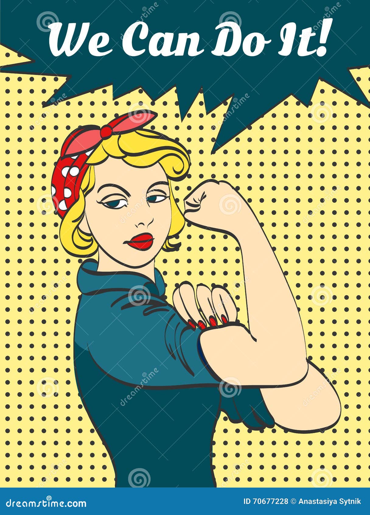 Sticker We Can Do It. Iconic woman's fist/symbol of female power