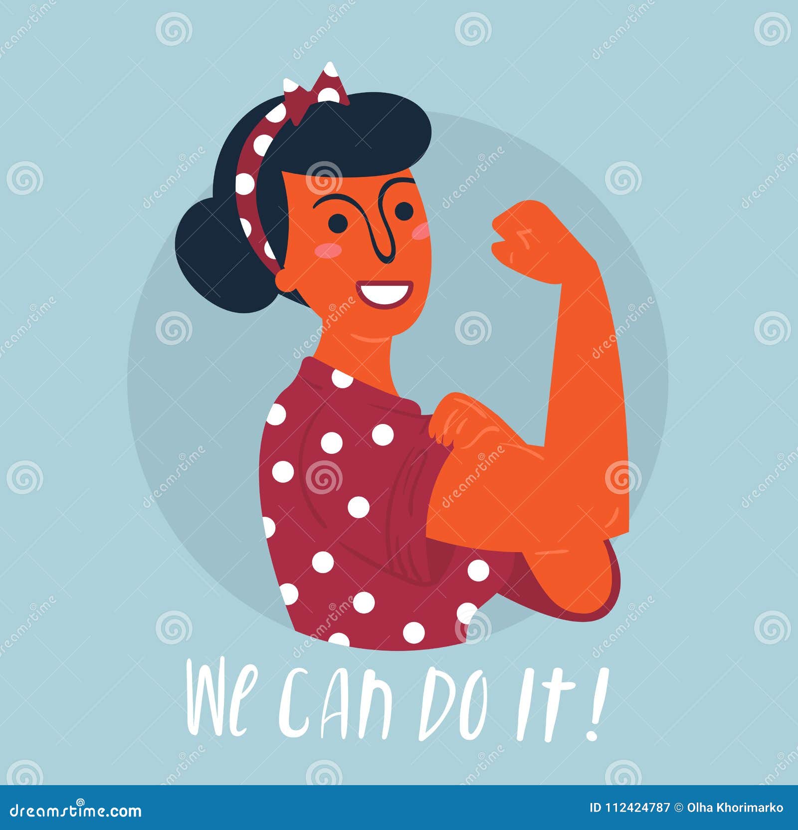 Super Woman. Symbol of female power, woman rights, protest, feminism.  Vector. Stock Vector