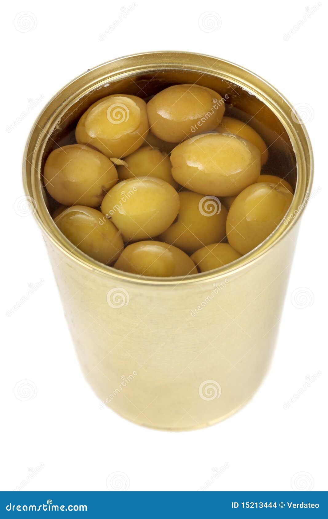 Can of green olives stock photo. Image of meal, compartment 15213444