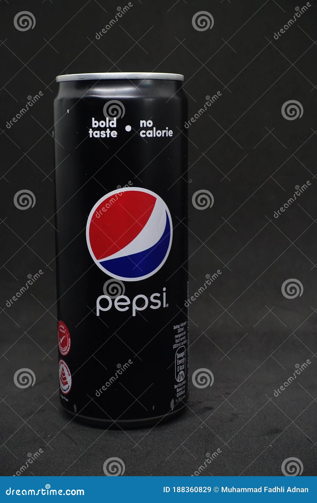 A Can of Pepsi Black Against Isolated Black Background Editorial Stock ...
