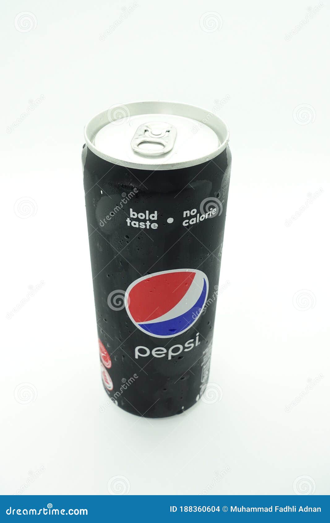 A Can of Pepsi Black Against Isolated White Background Editorial Stock ...