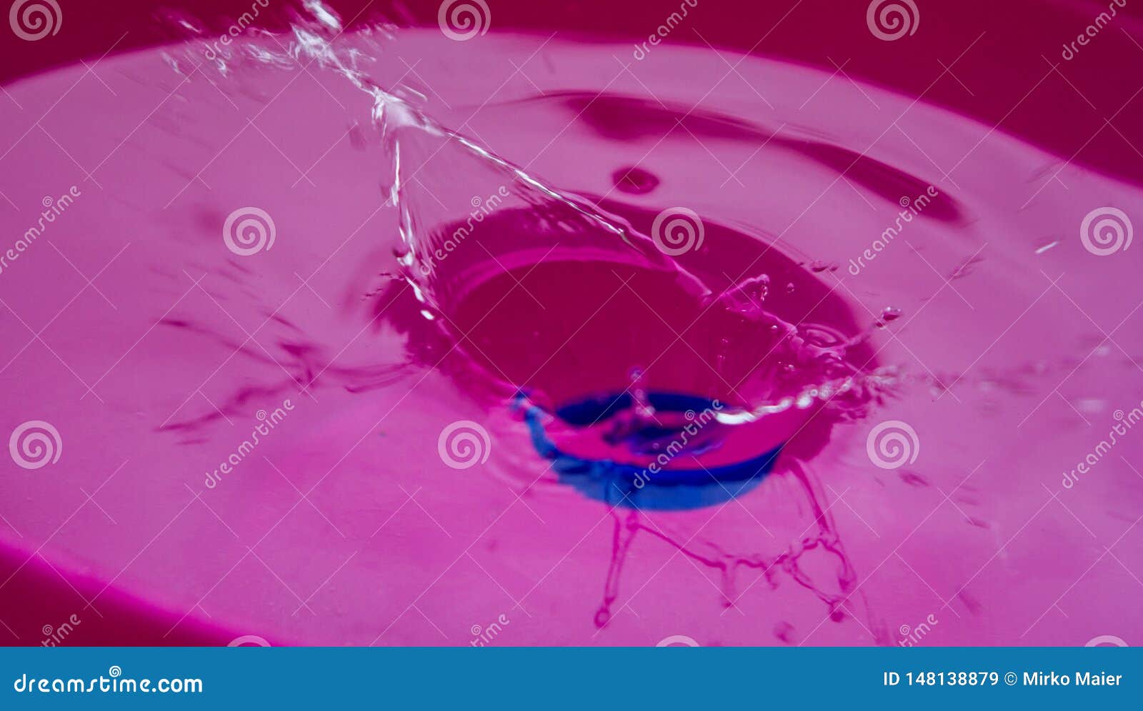 Can Plastic Bottle Falling into the Water Spraying Stock Image Image