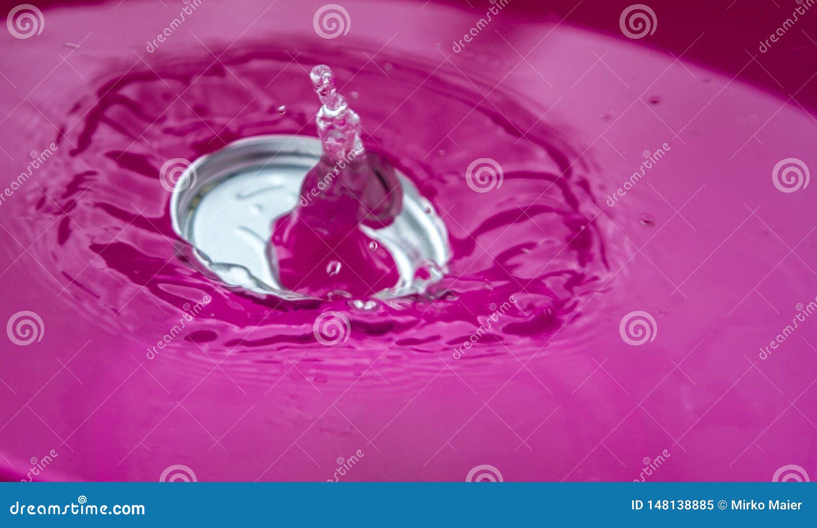 Can Plastic Bottle Falling into the Water Spraying Stock Image Image