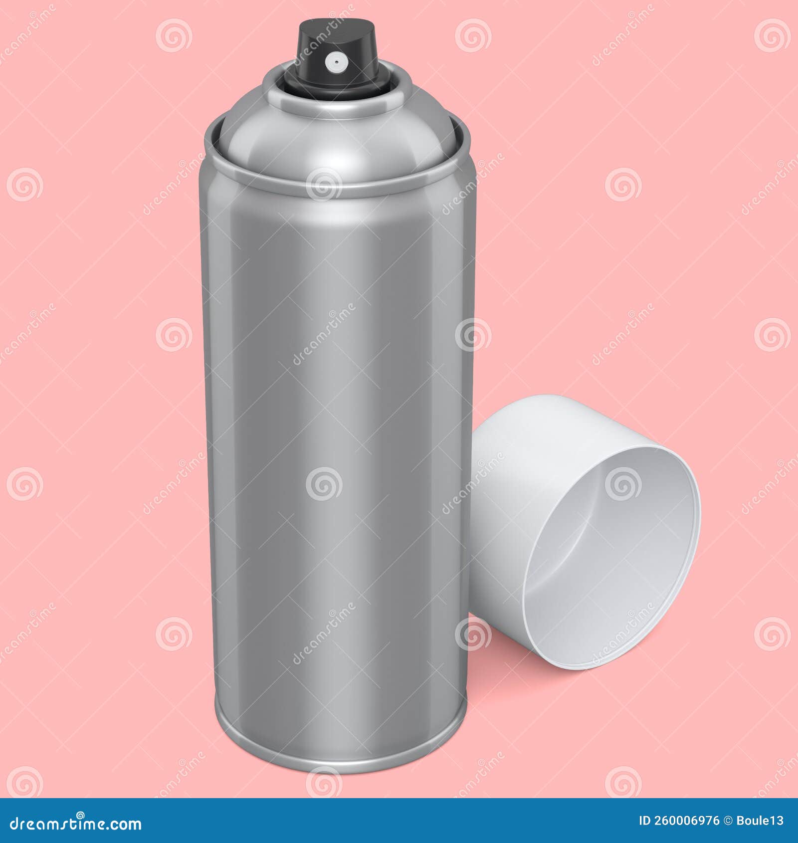 Pink spray paint can, Stock image