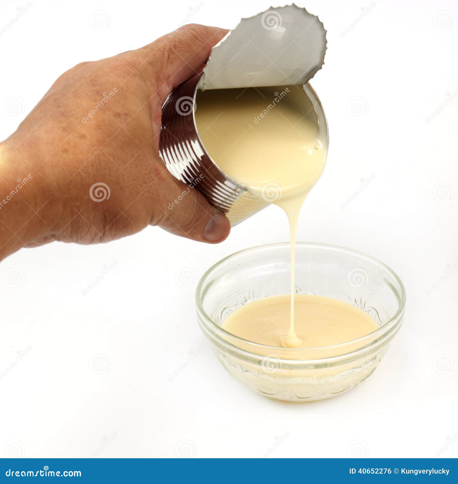 Can of Sweetened Condensed Milk Stock Photo Image of white, creamer