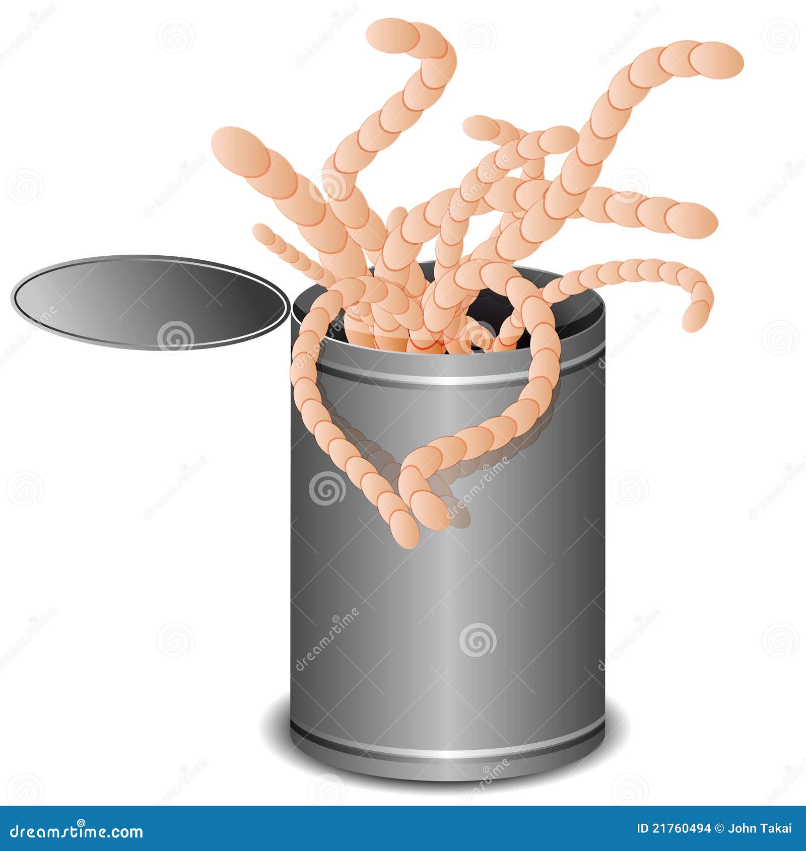 Can of Worms stock vector. Illustration of worm, opened 21760494