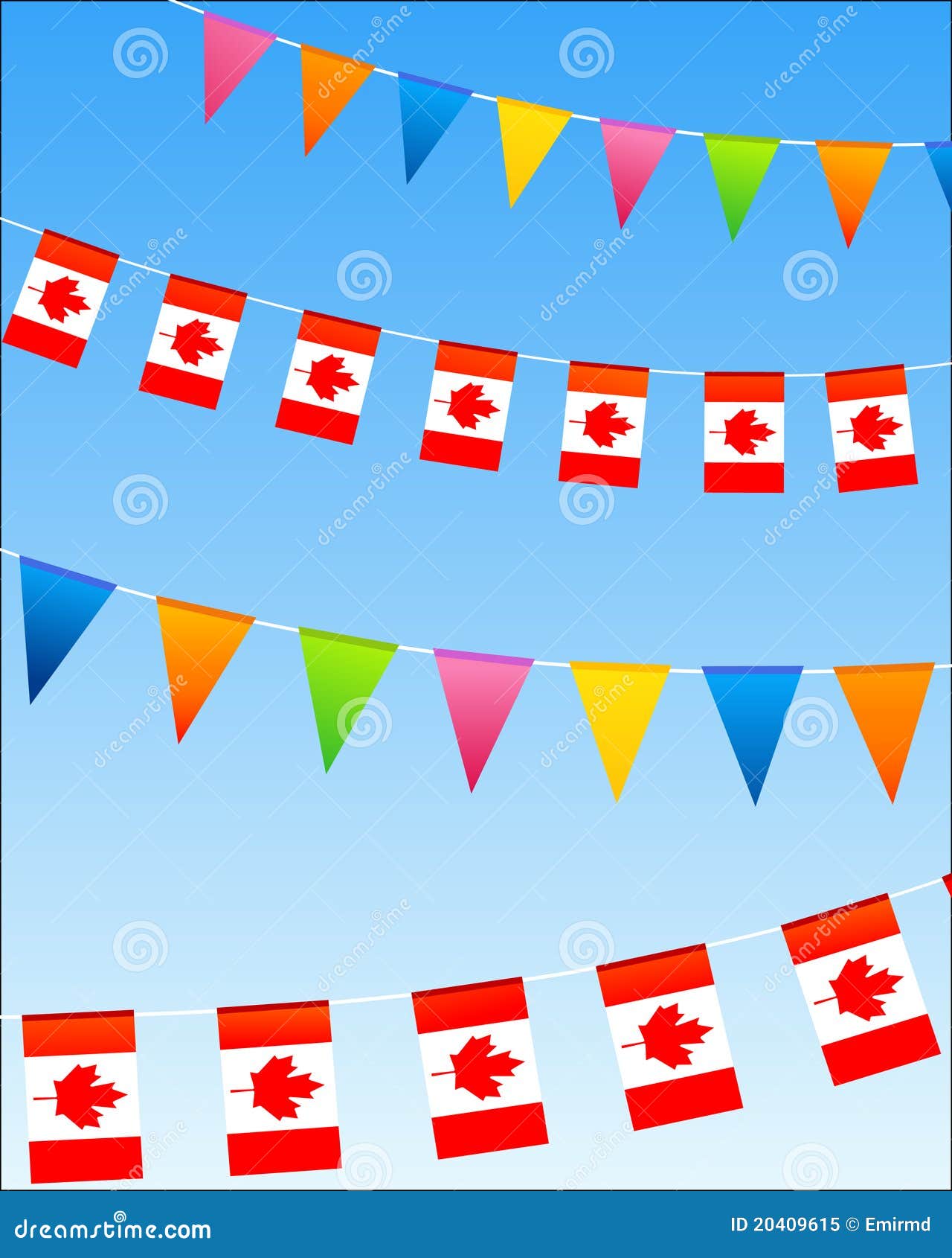 Canada bunting flags stock illustration. Illustration of bunting 20409615