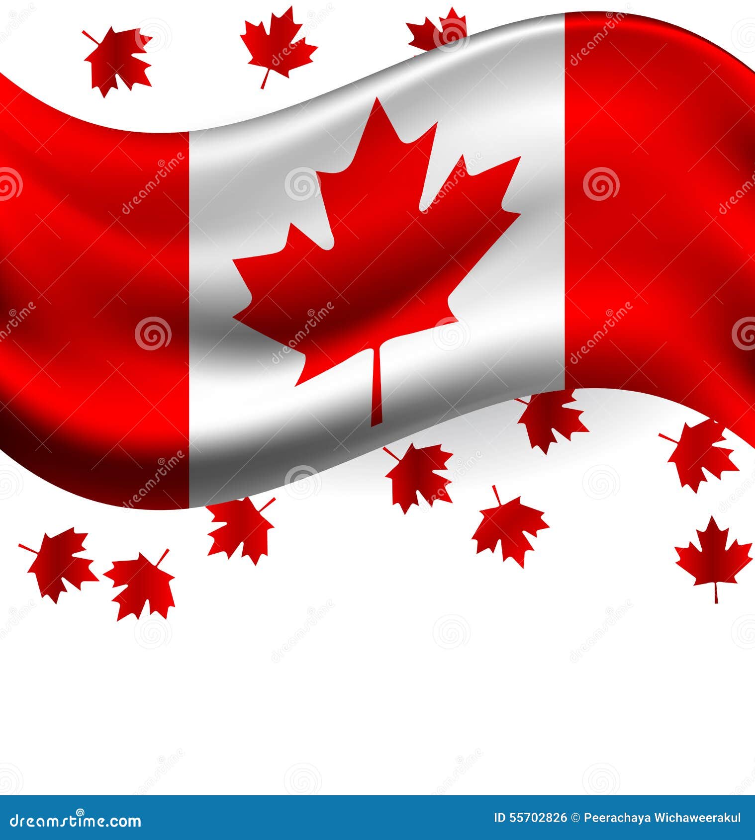 Canada Flag the National Day of Canada Stock Vector - Illustration