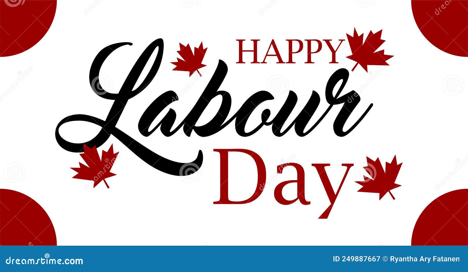 Canada Happy Labour Day Banner. Stock Vector Illustration of national