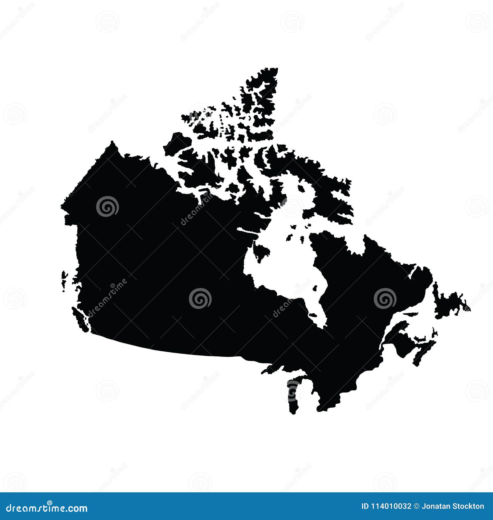 Canada map silhouette. stock illustration. Illustration of concept