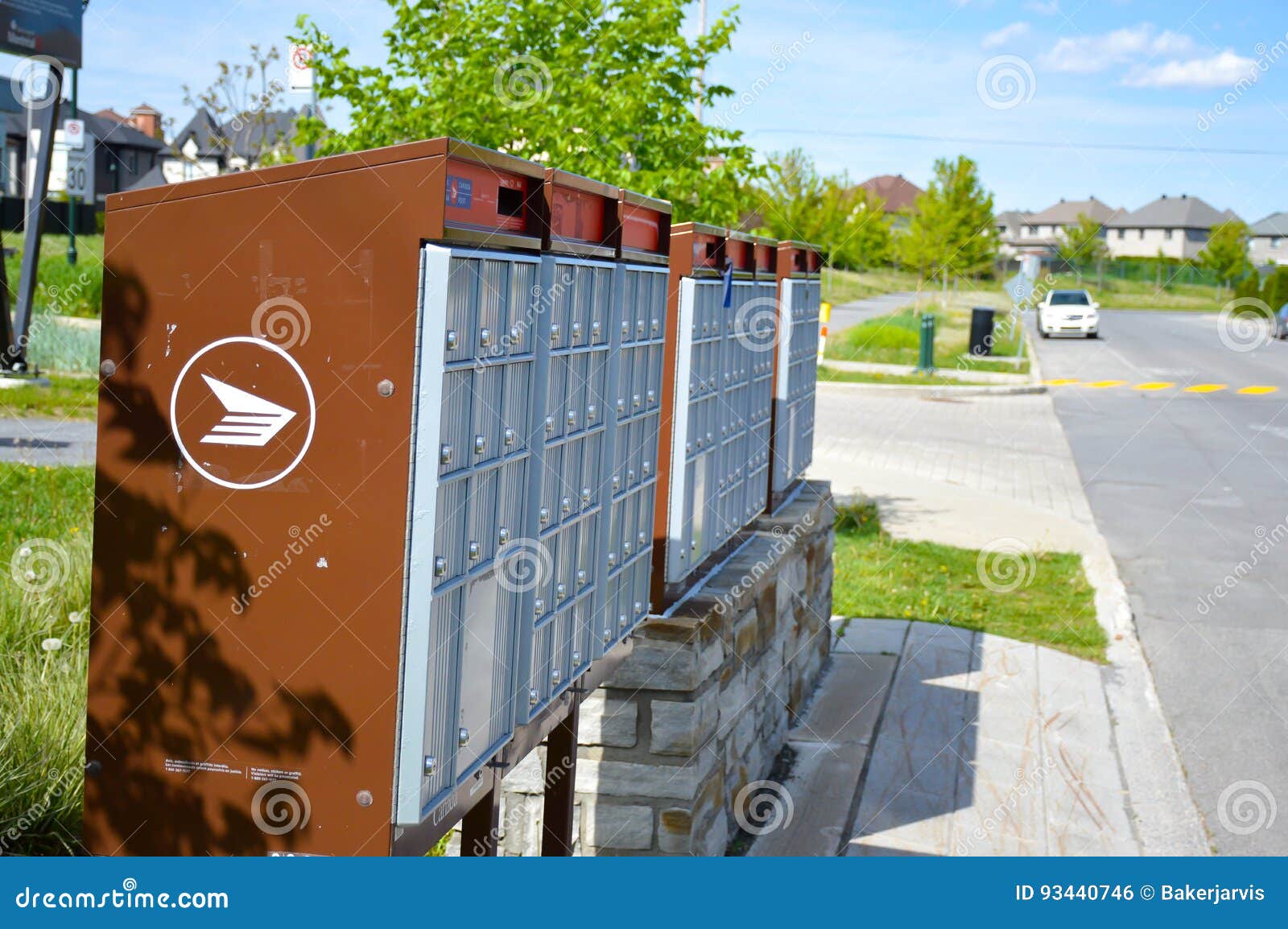 Canada post postal boxes editorial photo. Image of delivery 93440746