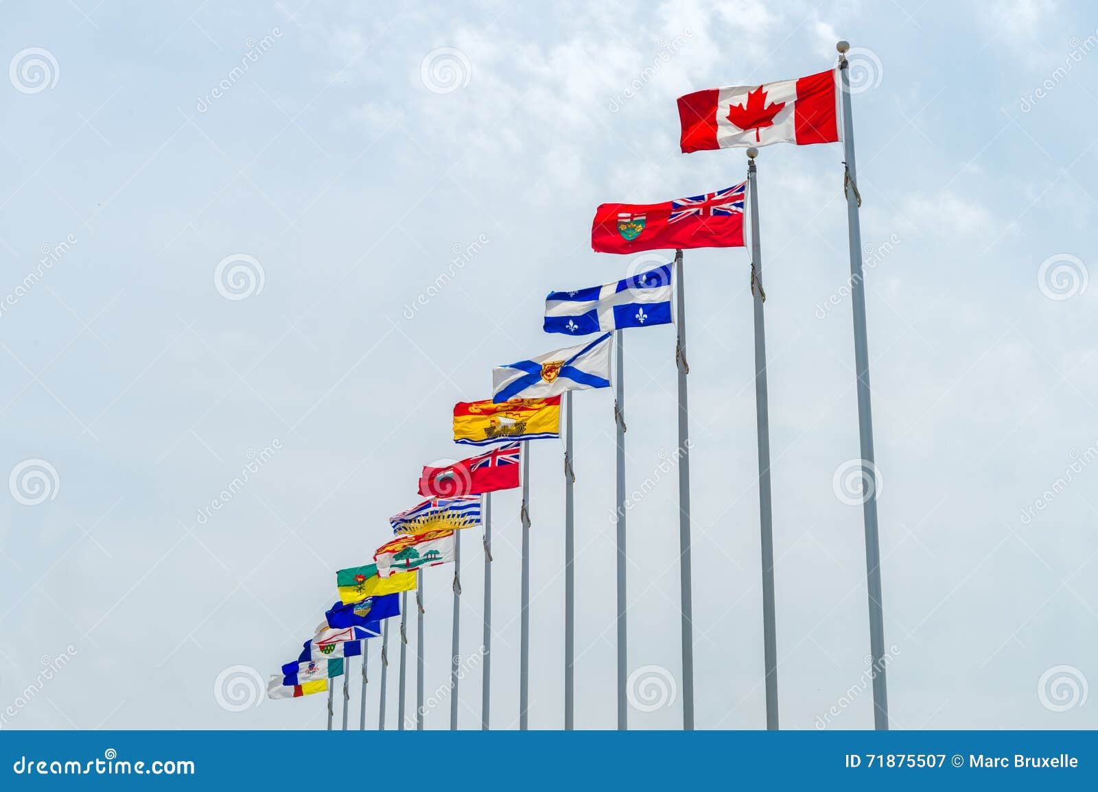 canada and province flags