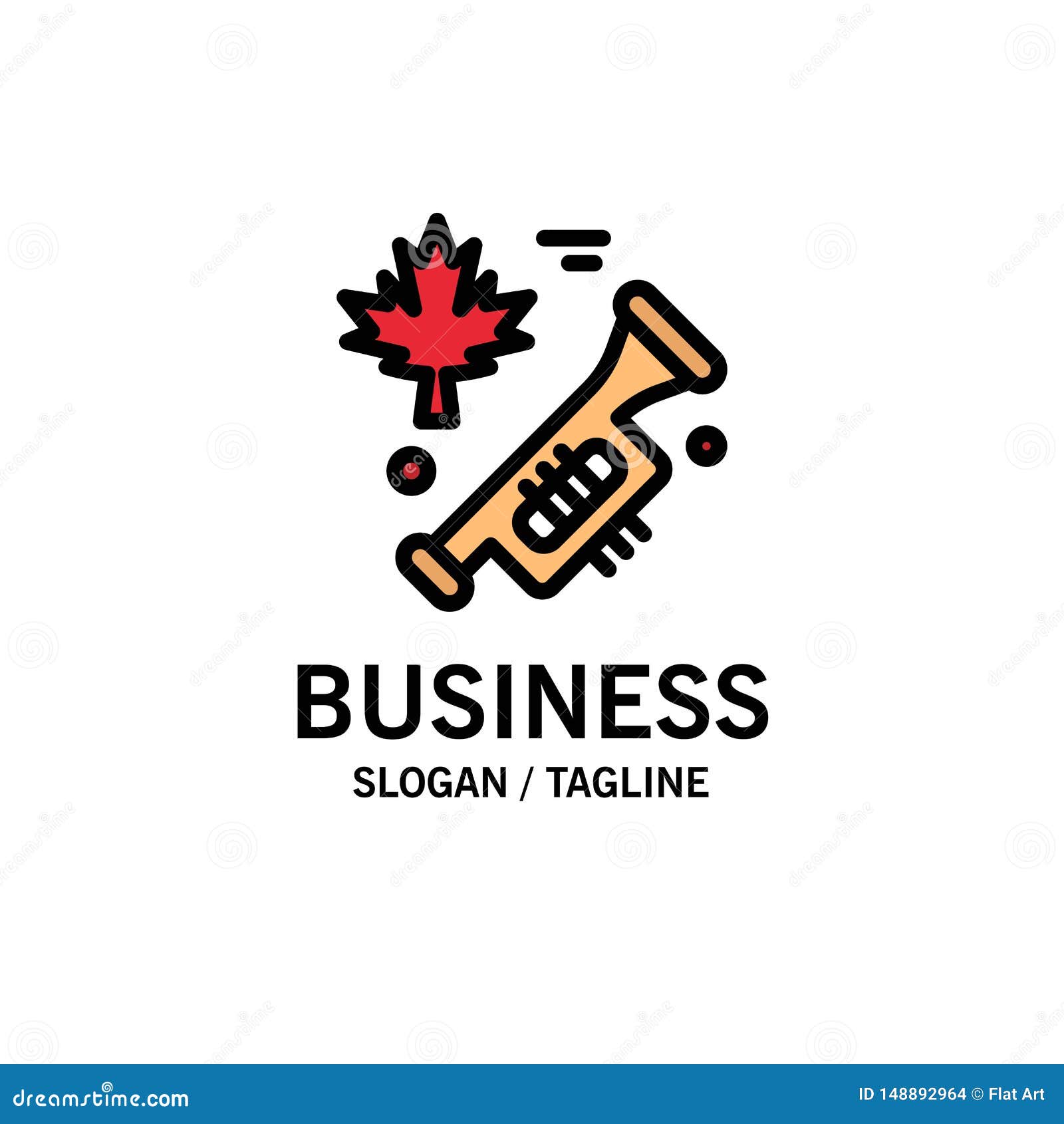 Canada, Speaker, Laud Business Logo Template. Flat Color Stock Vector