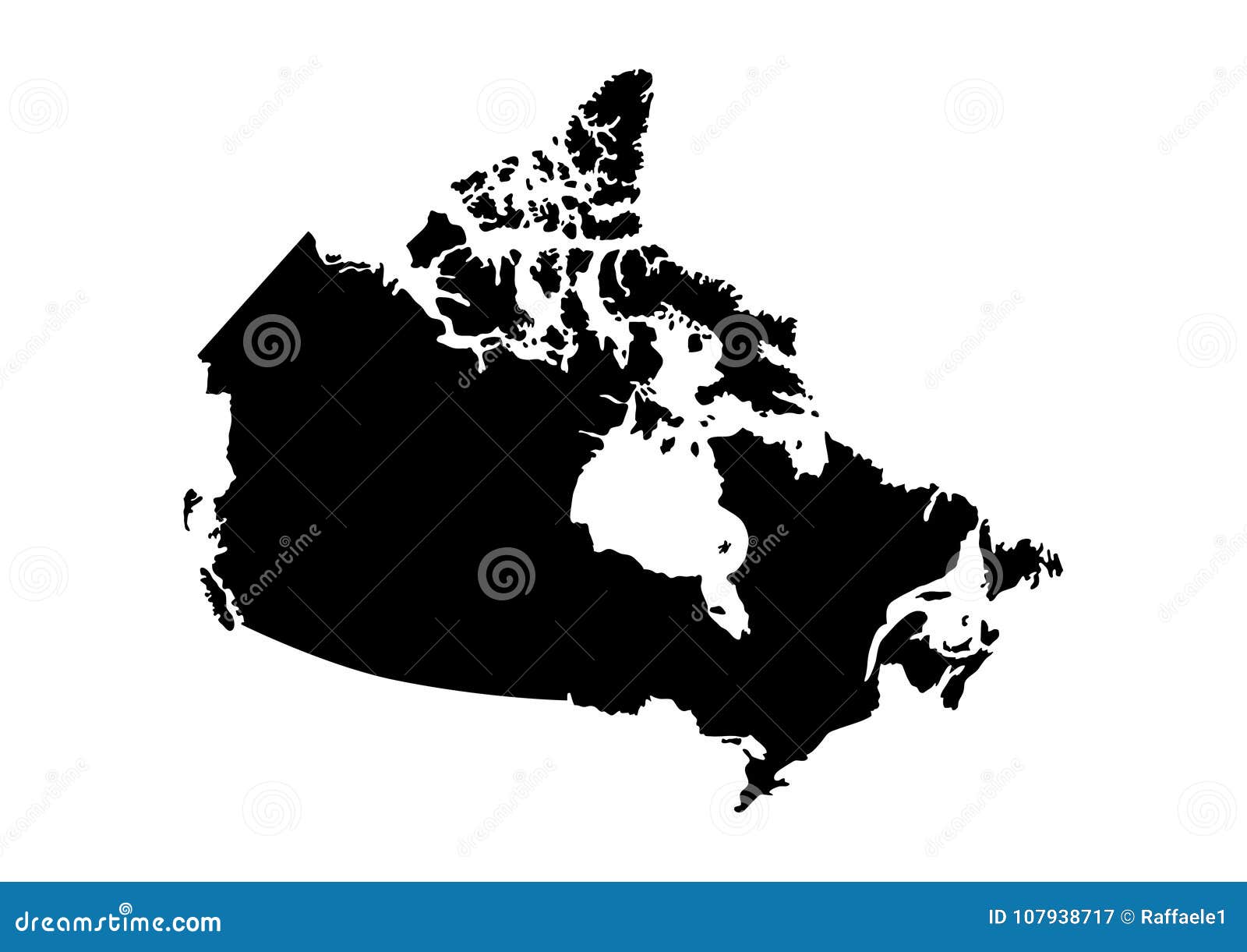 canada state map  silhouette