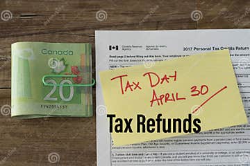 Canada Tax Form And Tax Refund Stock Photo Image Of Government 