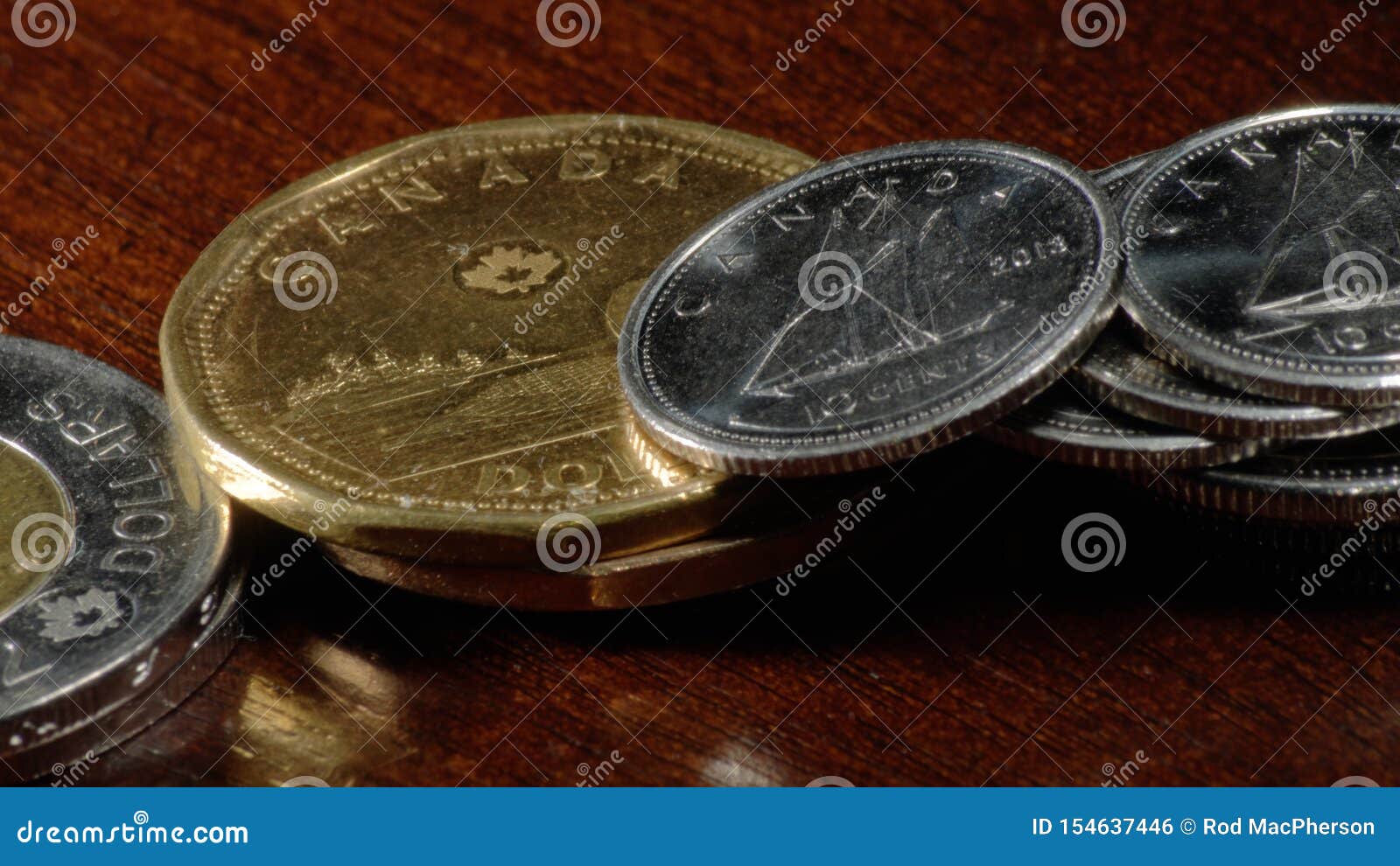 Canadian Coins - Loonies, Twonies, Quarters and Dimes Editorial Photo -  Image of dollar, canadian: 154637446